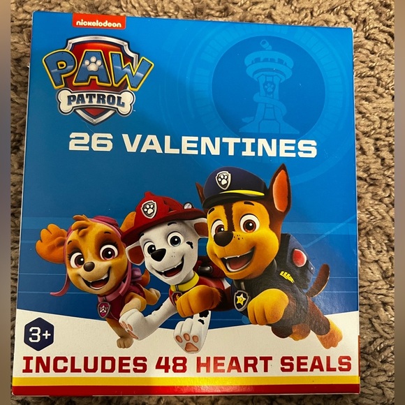 Paw Patrol 26 Valentine's Includes 48 Heart Seals - Picture 1 of 2